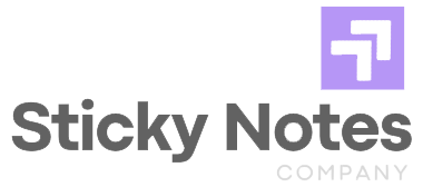 the logo for Sticky Notes Company